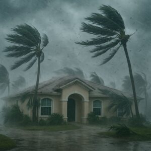 a home during a hurricane before a wind mitigation in boca raton florida